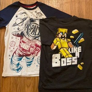 Short Sleeved Shirts Boys sz L(10-12) 2 Shirts